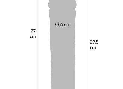 GET REAL - DELUXE THICK DOUBLE-DENSITY TPE DONG 29.5 CM