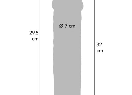 GET REAL - DELUXE THICK DOUBLE-DENSITY TPE DONG 32 CM