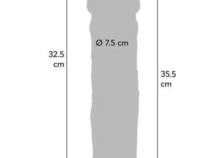 GET REAL - DELUXE THICK DOUBLE-DENSITY TPE DONG 35.5 CM
