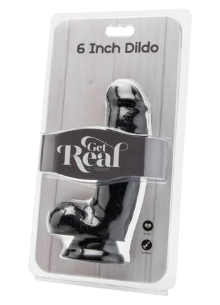 GET REAL - DILDO 12 CM MIT KUGELN SCHWARZ
