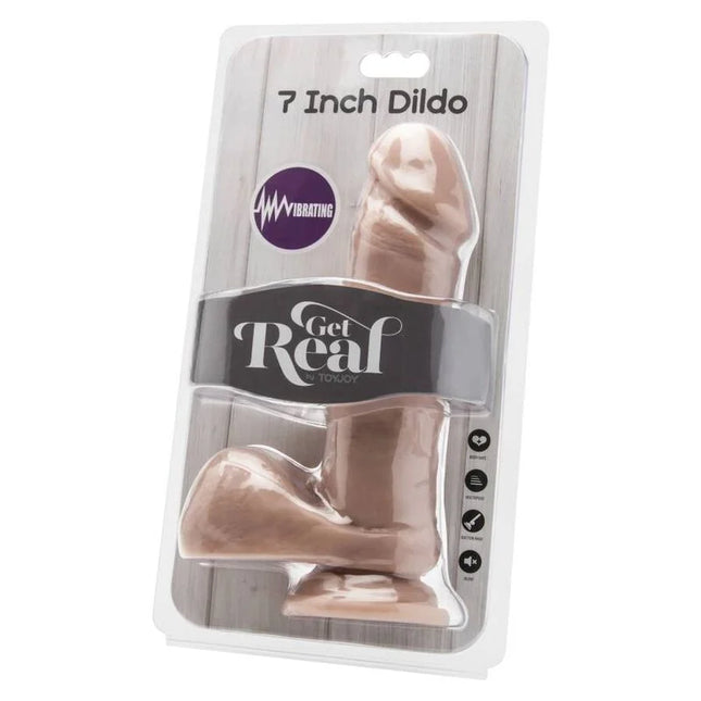 GET REAL - DILDO 18 CM MIT KUGELN VIBRATOR HAUT - Realistische Dildos