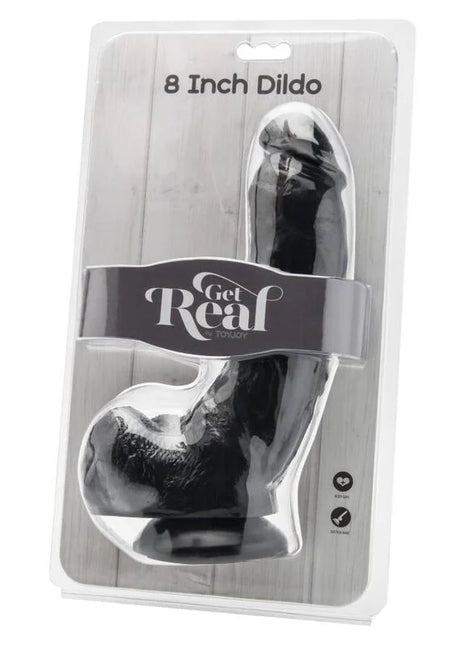 GET REAL - DILDO 20,5 CM MIT KUGELN SCHWARZ