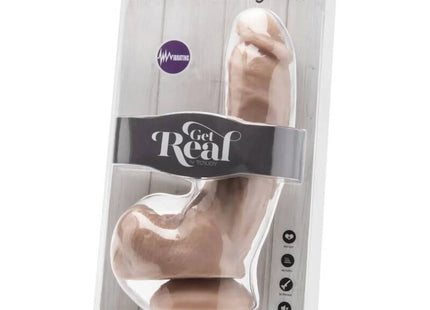 GET REAL - DILDO 20,5 CM MIT KUGELN VIBRATOR HAUT