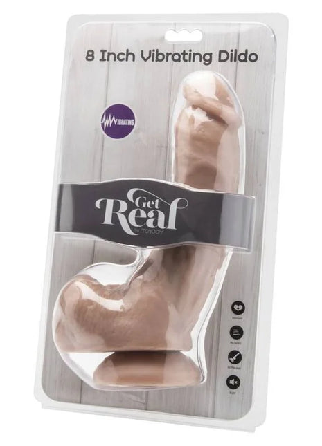 GET REAL - DILDO 20,5 CM MIT KUGELN VIBRATOR HAUT