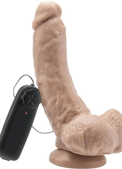 GET REAL - DILDO 20,5 CM MIT KUGELN VIBRATOR HAUT