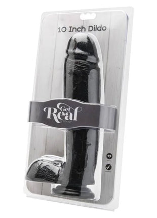 GET REAL - DILDO 25,5 CM MIT KUGELN SCHWARZ