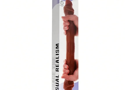 GET REAL - DOPPELENDES SILIKON-DILDO KARAMELL 46 CM - Doppeldildo