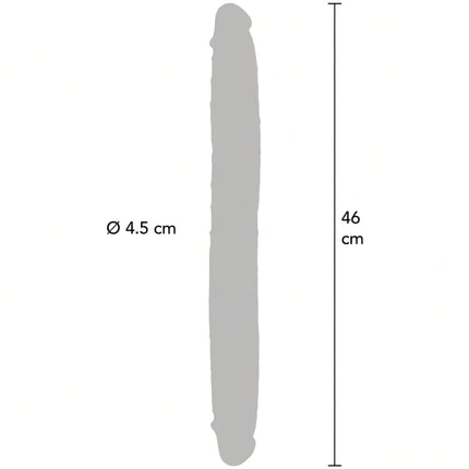 GET REAL - DOPPELENDES SILIKON-DILDO KARAMELL 46 CM - Doppeldildo