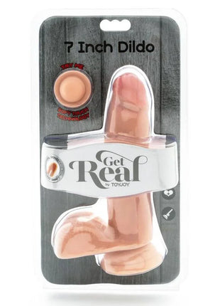 GET REAL - DUAL DENSITY DILDO 12 CM BALLS SKIN