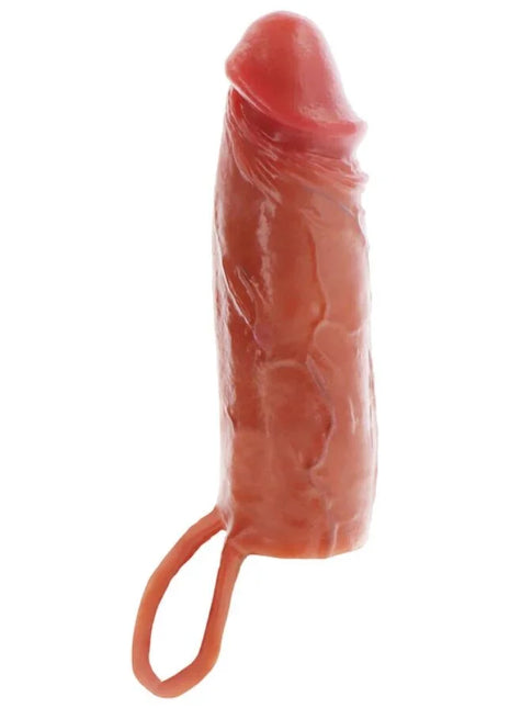 GET REAL – FEUCHTIGKEITSSPENDENDE SILIKON-PENISHÜLLE IN KARAMELL 16 CM