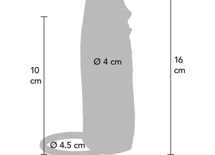 GET REAL – FEUCHTIGKEITSSPENDENDE SILIKON-PENISHÜLLE IN KARAMELL 16 CM