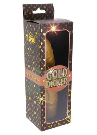 GET REAL - GOLD DICKER STIM VIBRATOR GOLD - Realistische Dildos