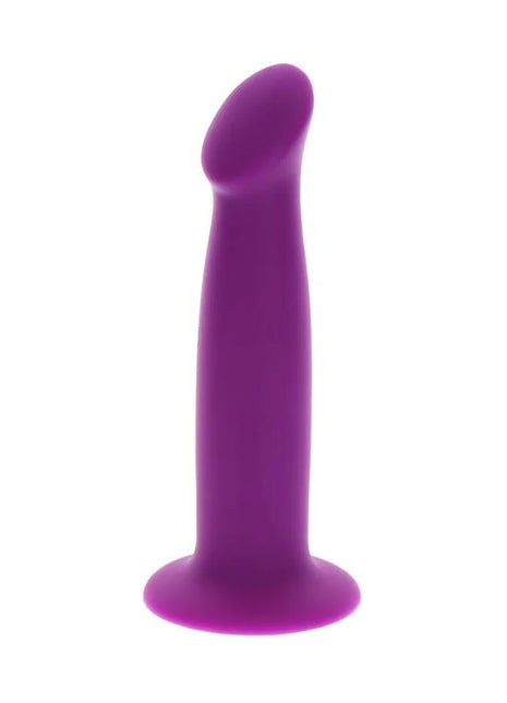 Lila silikon analplug mit abgerundetem kupplungsende und ausgestellter basis 12 cm lang von get real goodhead dong