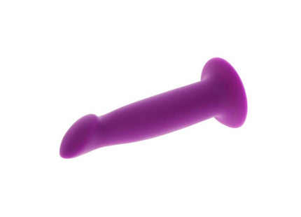 Lila silikon-analplug mit breitem fuß und spitz zulaufender spitze von get real goodhead dong 12 cm