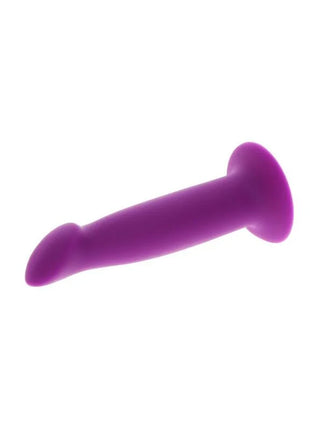 Lila silikon-analplug mit breitem fuß und spitz zulaufender spitze von get real goodhead dong 12 cm