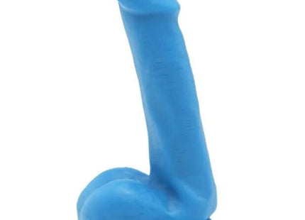 Blauer silikon dildo mit saugfuß happy dicks dildo 12 cm get real für freizeit und spaß