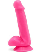 Hellrosa silikon dildo mit saugnapfbasis 12 cm get real happy dicks dildo blle rosa