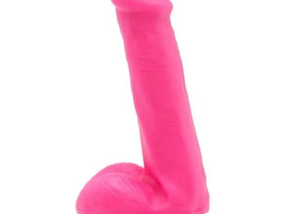Hellrosa silikon dildo mit saugnapfbasis 12 cm get real happy dicks dildo blle rosa