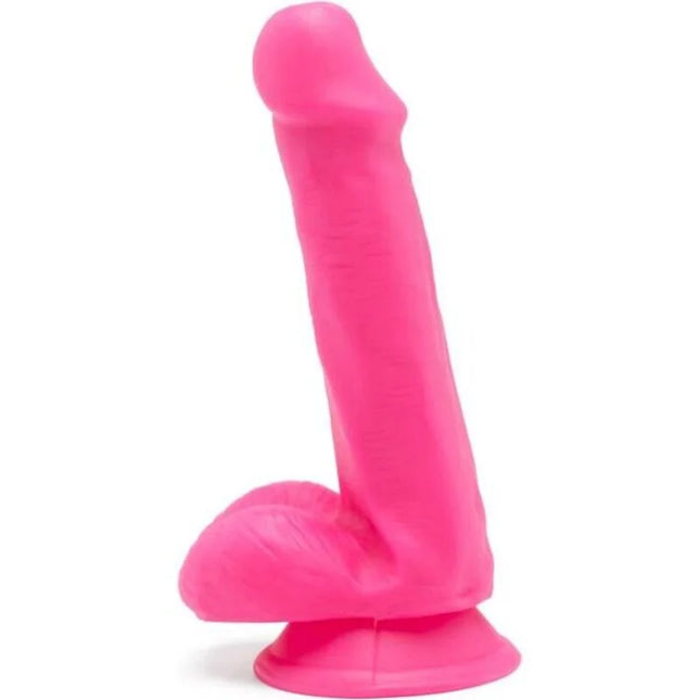 Hellrosa silikon dildo mit saugnapfbasis 12 cm get real happy dicks dildo blle rosa