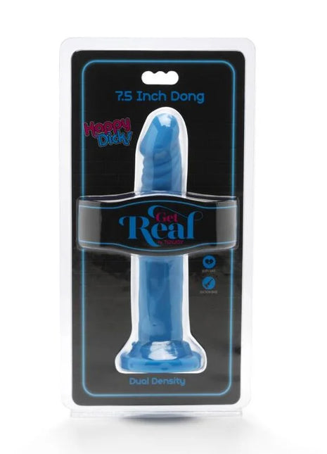 Blauer 7,5 zoll happy dickie dual density dong aus Kunststoff get real model 19 cm