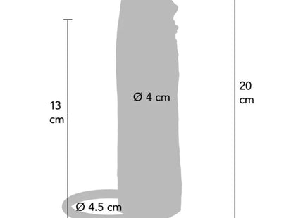 GET REAL - HYDRIERTE HAUT SILIKON-PENISHÜLLE KARAMELLN 20 CM