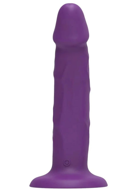 GET REAL - REALISTIC SILICONE VIBRATING DILDO PURPLE 19.5 CM