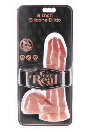 GET REAL - SILIKONDILDO 20,5 CM MIT KUGELN HAUT