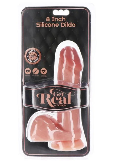 GET REAL - SILIKONDILDO 20,5 CM MIT KUGELN HAUT