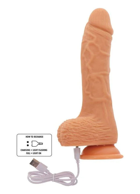 Tan silikon vibrator mit texturierter oberfläche und usb-ladekabel für realistischen gebrauch