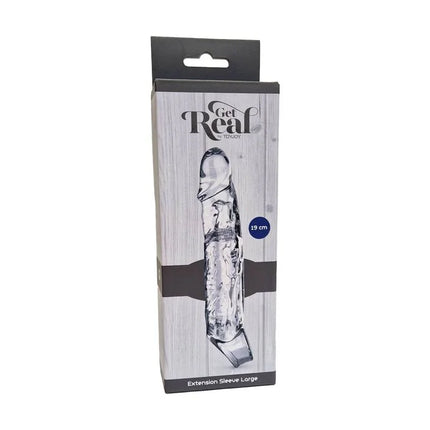 GET REAL - VERLNGERUNG LANG 19 CM TRANSPARENT - Penishüllen mit Verlängerung