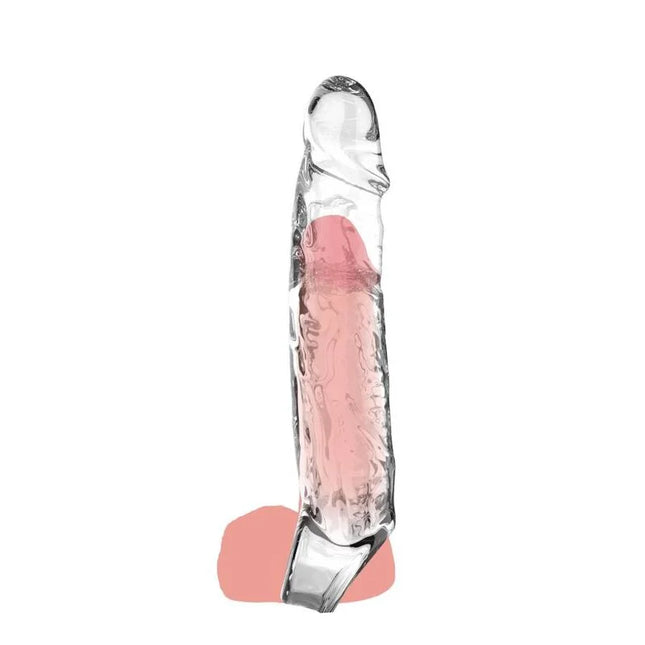 GET REAL - VERLNGERUNG LANG 19 CM TRANSPARENT - Penishüllen mit Verlängerung