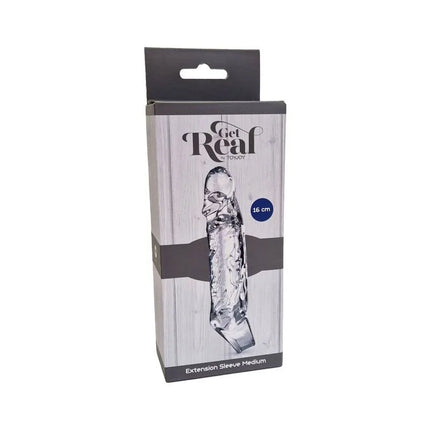 GET REAL - VERLNGERUNGSHÜLSE MEDIUM TRANSPARENT - Penishüllen mit Verlängerung