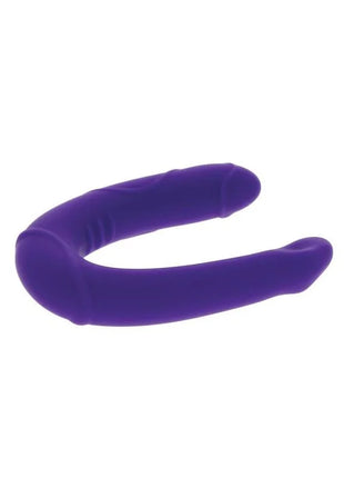 Lila silikon zweiköpfiges get real vogue mini double dong intimitätsprodukt für vielseitigen gebrauch