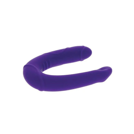 Lila silikon zweiköpfiges get real vogue mini double dong intimitätsprodukt für vielseitigen gebrauch