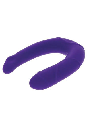 Lila silikon u-förmiges doppelseitiges spielzeug get real vogue mini double dong für vielseitige anwendung