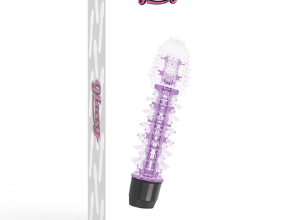 Violetter transparenter vibrator mit schwarzer basis der marke glossy axel modell axel flieder