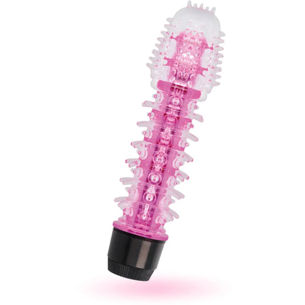 Glossy axel vibrator rosa pink und transparente silikonvibratoren mit schwarzer basis