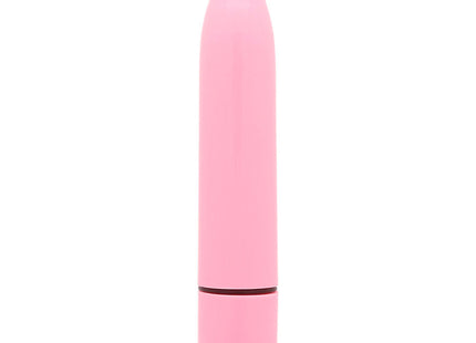 Glossy dünnes vibe-rosa pink silikon vibrator mit glattem, kegelförmigem design und schwarzer basis