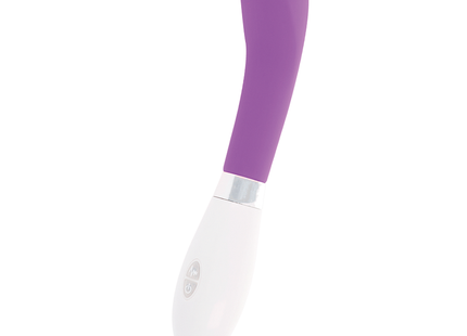 Glossy john vibrator lila vibrierendes handgerät mit lila und weißem silikongriff und ergonomischem design