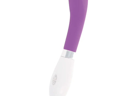 Glossy john vibrator lila vibrierendes handgerät mit lila und weißem silikongriff und ergonomischem design