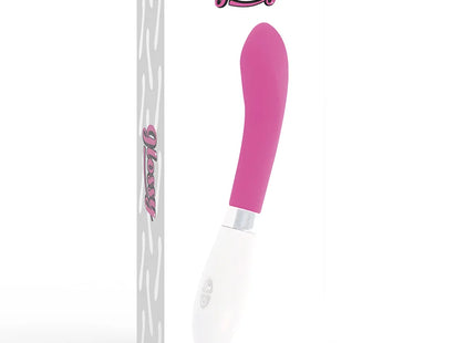 Glänzender john vibrator rosa in pink und weiß mit ergonomischem design und glänzender oberfläche