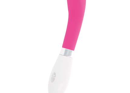 Glossy john vibrator rosa pink und weißes silikon mit ergonomischem design und vibrationsfunktion
