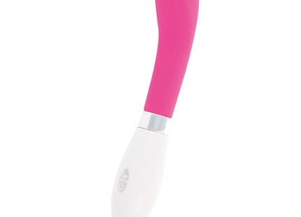 Glossy john vibrator rosa pink und weißes silikon mit ergonomischem design und vibrationsfunktion
