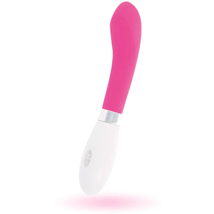 Glossy john vibrator rosa pink und weißes silikon mit ergonomischem design und vibrationsfunktion