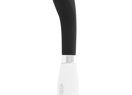Schwarz weißer silikongriff vibrator glossy john mit ergonomischem design zur persönlichen stimulation