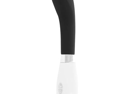 Schwarz weißer silikongriff vibrator glossy john mit ergonomischem design zur persönlichen stimulation