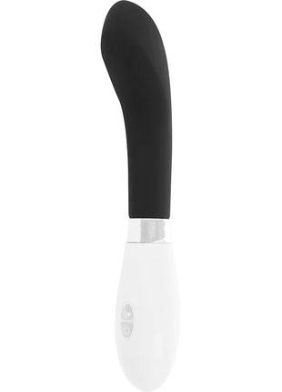 Schwarz weißer silikongriff vibrator glossy john mit ergonomischem design zur persönlichen stimulation