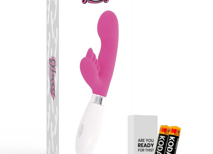 Glänzender elvis vibrator in rosa und weiß mit ergonomischem design aus hochwertigem material