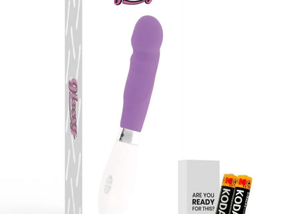 Glossy paul vibrator lila in lila und weiß mit glänzendem finish und ergonomischem design für komfortable anwendung