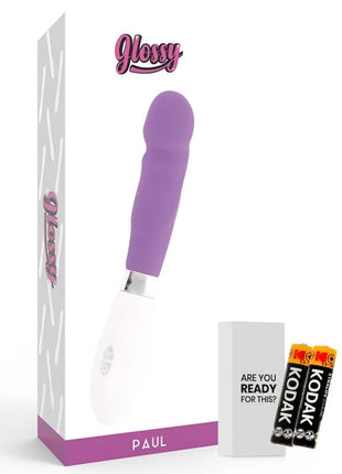 Glossy paul vibrator lila in lila und weiß mit glänzendem finish und ergonomischem design für komfortable anwendung
